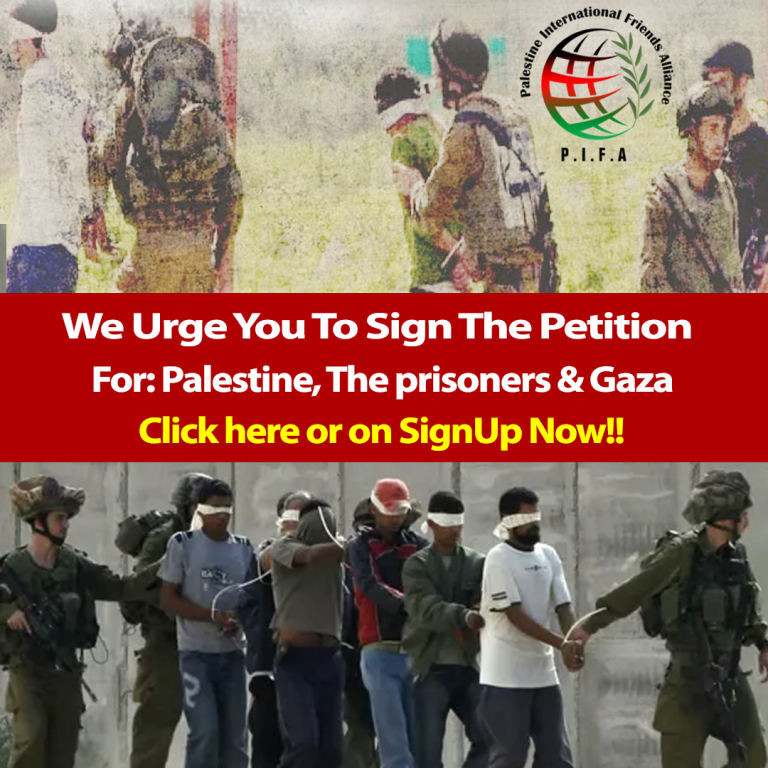 Petition for solidarity with Gaza and the Palestinian prisoners